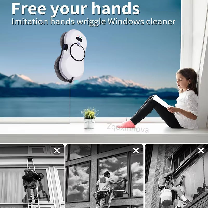 UPS System Robot Window Cleaner Vacuum Smart Home Appliance Auto Clean Glass Windows Washer Window Washing Electric Floor Mops