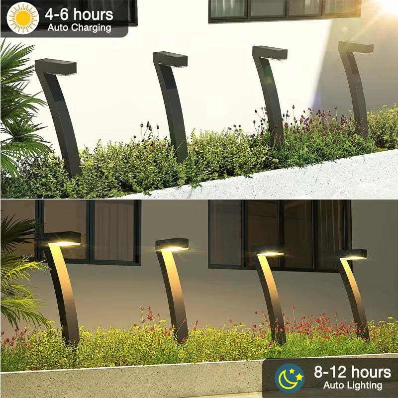 Illuminate Your Outdoors with 4/8 Pcs Solar LED Garden Lights - Stylish, Waterproof Pathway Spotlights for a Stunning Yard or Patio
