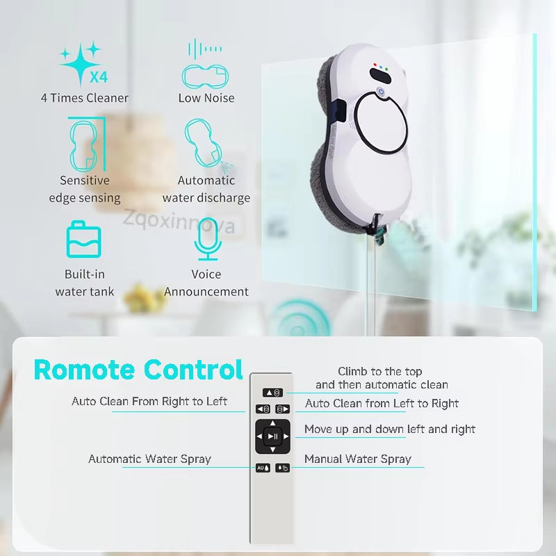 UPS System Robot Window Cleaner Vacuum Smart Home Appliance Auto Clean Glass Windows Washer Window Washing Electric Floor Mops
